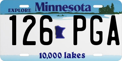 MN license plate 126PGA