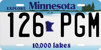 MN license plate 126PGM