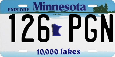 MN license plate 126PGN