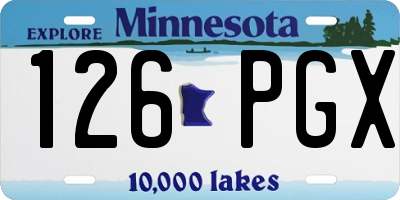 MN license plate 126PGX