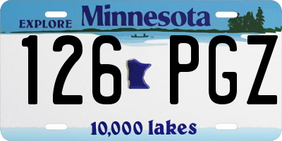 MN license plate 126PGZ