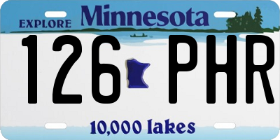 MN license plate 126PHR
