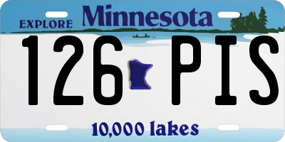 MN license plate 126PIS