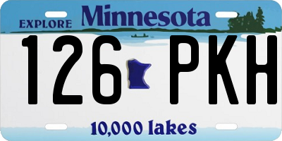MN license plate 126PKH