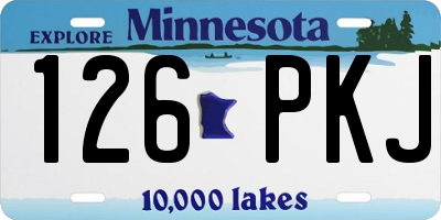 MN license plate 126PKJ