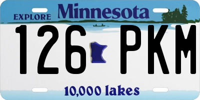 MN license plate 126PKM