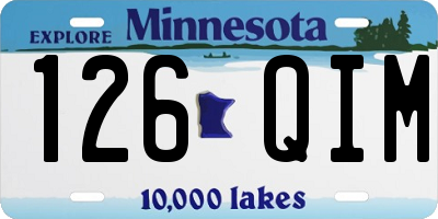 MN license plate 126QIM