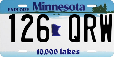 MN license plate 126QRW