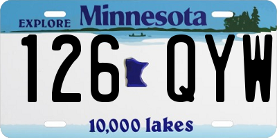 MN license plate 126QYW