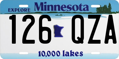 MN license plate 126QZA
