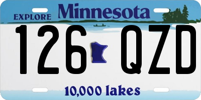 MN license plate 126QZD