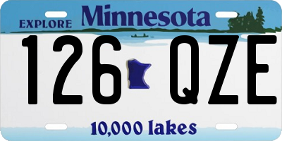 MN license plate 126QZE