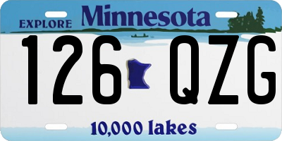 MN license plate 126QZG