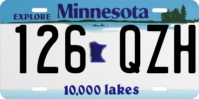 MN license plate 126QZH