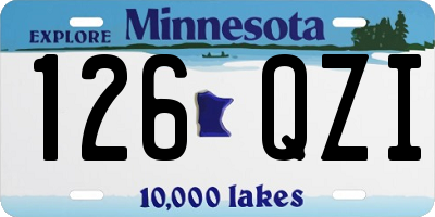MN license plate 126QZI