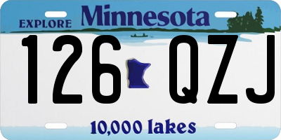 MN license plate 126QZJ