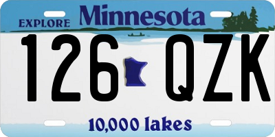 MN license plate 126QZK