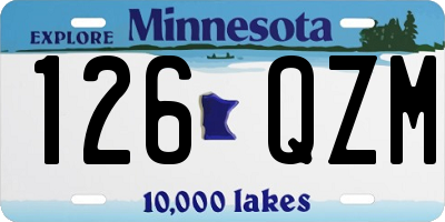 MN license plate 126QZM