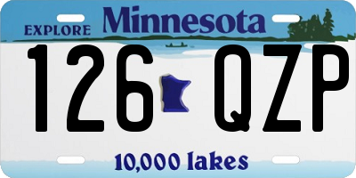 MN license plate 126QZP