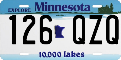 MN license plate 126QZQ