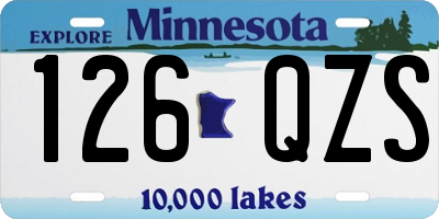 MN license plate 126QZS
