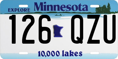 MN license plate 126QZU