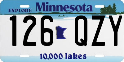 MN license plate 126QZY