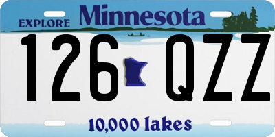 MN license plate 126QZZ