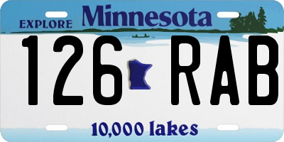 MN license plate 126RAB