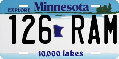 MN license plate 126RAM