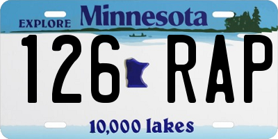 MN license plate 126RAP