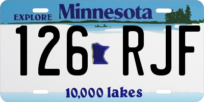 MN license plate 126RJF