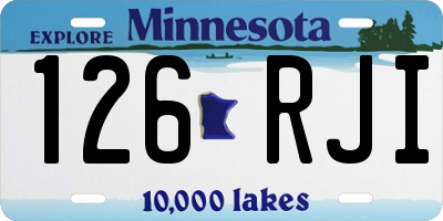 MN license plate 126RJI