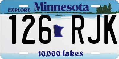 MN license plate 126RJK