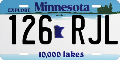 MN license plate 126RJL