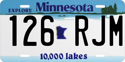 MN license plate 126RJM