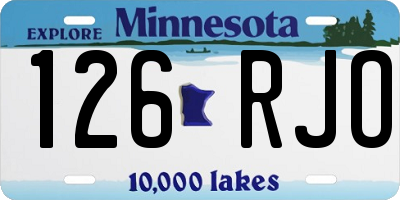 MN license plate 126RJO
