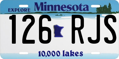 MN license plate 126RJS