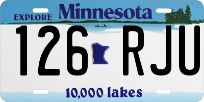MN license plate 126RJU