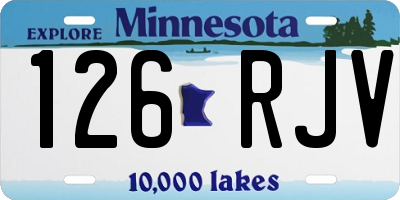 MN license plate 126RJV