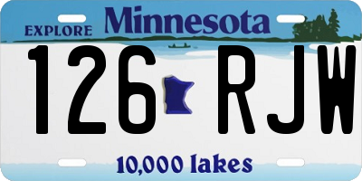 MN license plate 126RJW