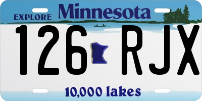 MN license plate 126RJX