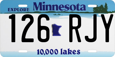 MN license plate 126RJY