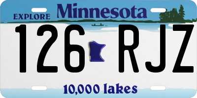 MN license plate 126RJZ