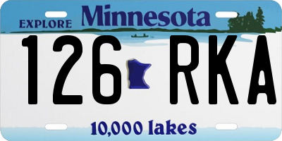 MN license plate 126RKA