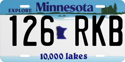 MN license plate 126RKB