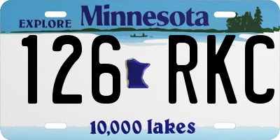 MN license plate 126RKC