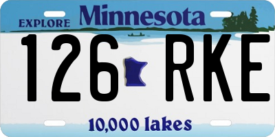 MN license plate 126RKE