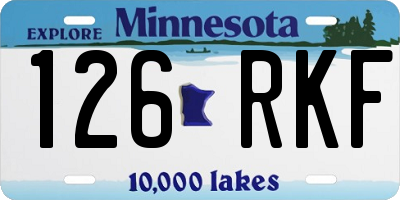 MN license plate 126RKF