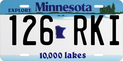 MN license plate 126RKI